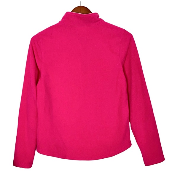 Danskin Now Quarter Zip Performance Fleece Hot Pink Magenta LS Pullover M (8-10) - Picture 9 of 13